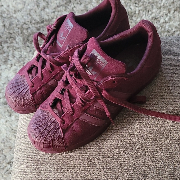 Maroon Addias Shell Toe BigBoy Sneaker - Picture 2 of 6